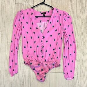 AFRM pink floral bodysuit